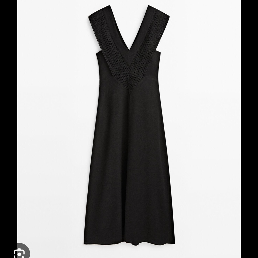 NWT Massimo Dutti Long dress with crochet detail